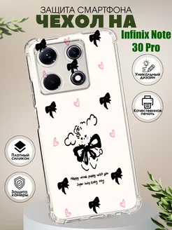 Чехол на Infinix Note 30 Pro с принтом бантики