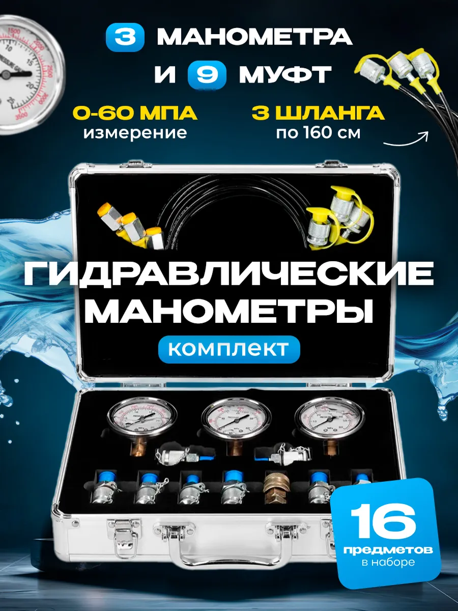 Комплект гидравлического манометра Manos
