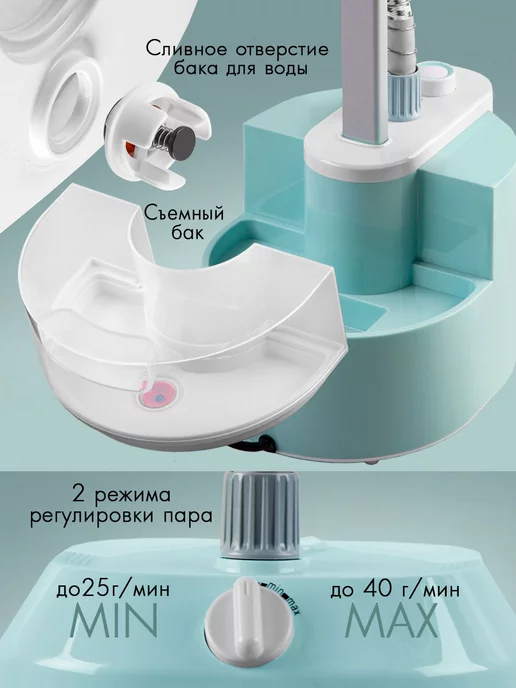Endever Отпариватель напольный с вешалкой мощный Odyssey Q-13, голубой, фото 5