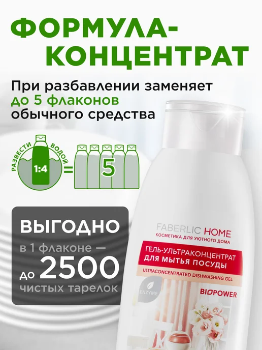 Faberlic Набор гель для мытья посуды Ароматное яблоко 2 шт. Фаберлик, 2 шт, фото 4