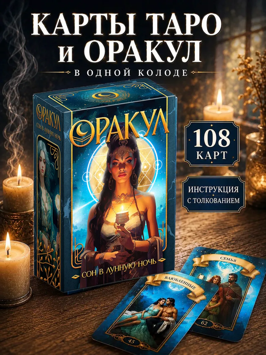 Карты Таро Оракул, 108 карт