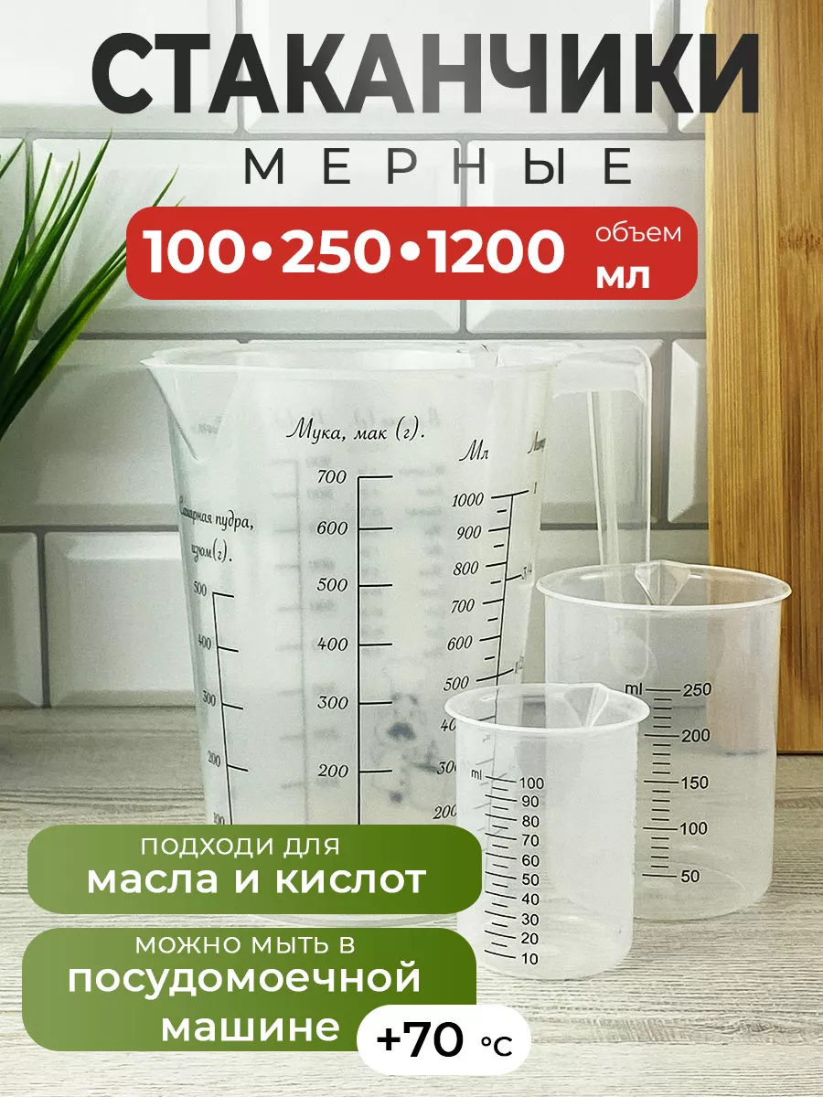 Мерный стакан набор 100+250+1200...