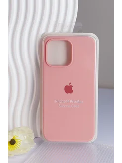 Чехол на iPhone 14 PRO MAX silicone case розовый