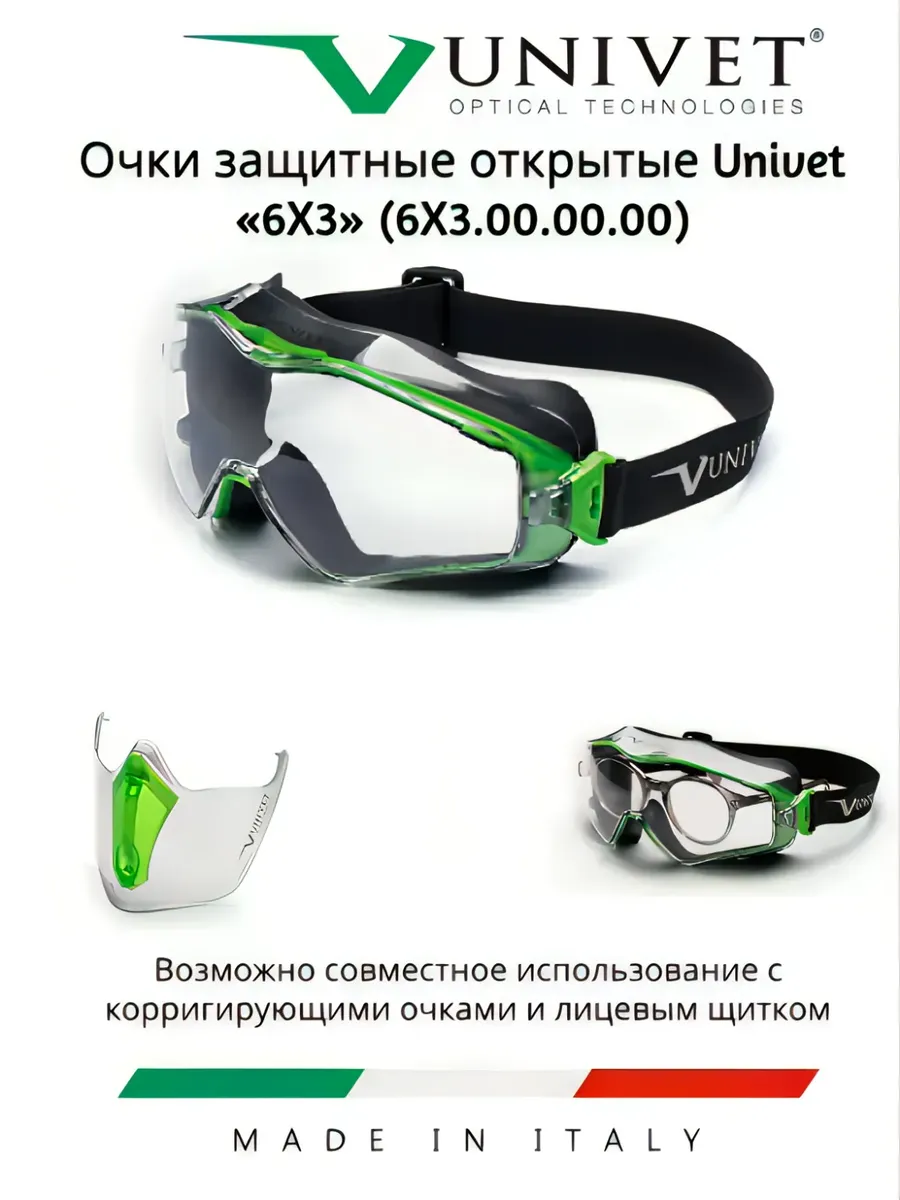 Очки защитные закрытые (6X3.00.00.00)