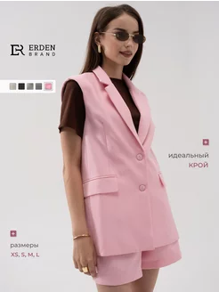 Костюм классический с жилеткой и шортами Erden Brand 238374511 купить за 2 204 ₽ в интернет-магазине Wildberries