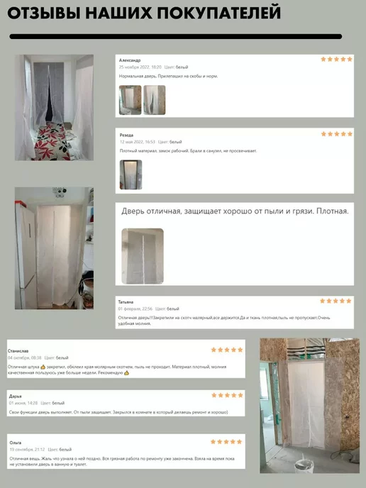 ElMi Дверь межкомнатная временная для ремонта 220*155см 2 шт, 2 шт, фото 4