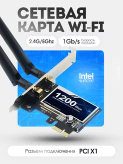 Сетевая карта PCI-E 1Gb s Wi-fi адаптер KSKshop 238413826 купить за 1 118 ₽ в интернет-магазине Wildberries