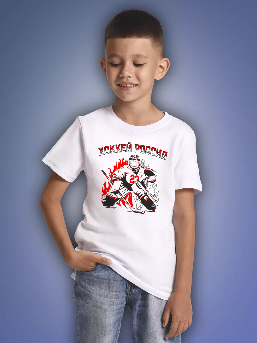 Детская футболка "Хоккей Россия"