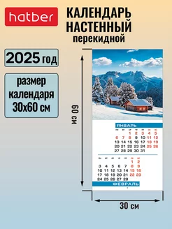 Календарь настенный перекидной 2025 год на скобе Hatber 238452036 купить за 177 ₽ в интернет-магазине Wildberries