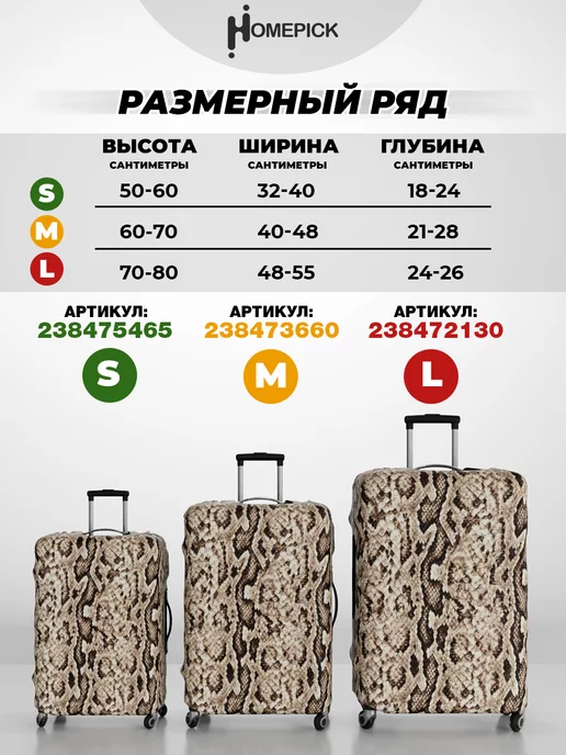 Homepick Чехол на чемодан маленкий S плотный защитный ручная кладь, серый, фото 8