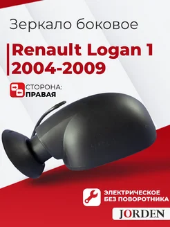 Зеркало Рено Логан 1 2005-2009 правое переднее