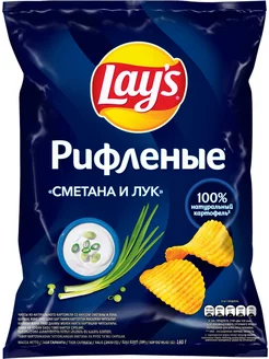 Чипсы картофельные LAY'S Сметана и лук 140г