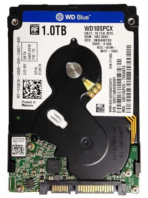 Жесткий диск 2.5" Western Digital Blue 1 Тб, 1 ТБ