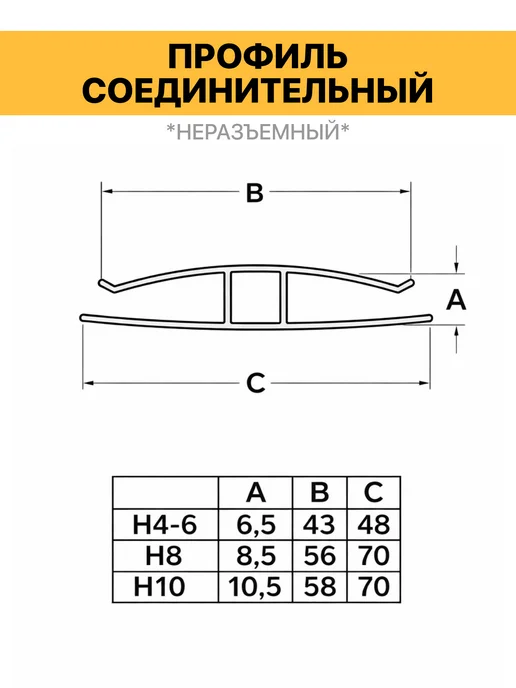 МЕГАУРОЖАЙ Профиль соединительный неразъемный 10мм, 1м - 6шт, 6 шт, фото 5