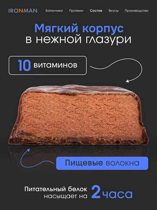 Протеиновые батончики набор Tri Protein Bar 24 шт 4 вкуса, 24 шт, фото 3