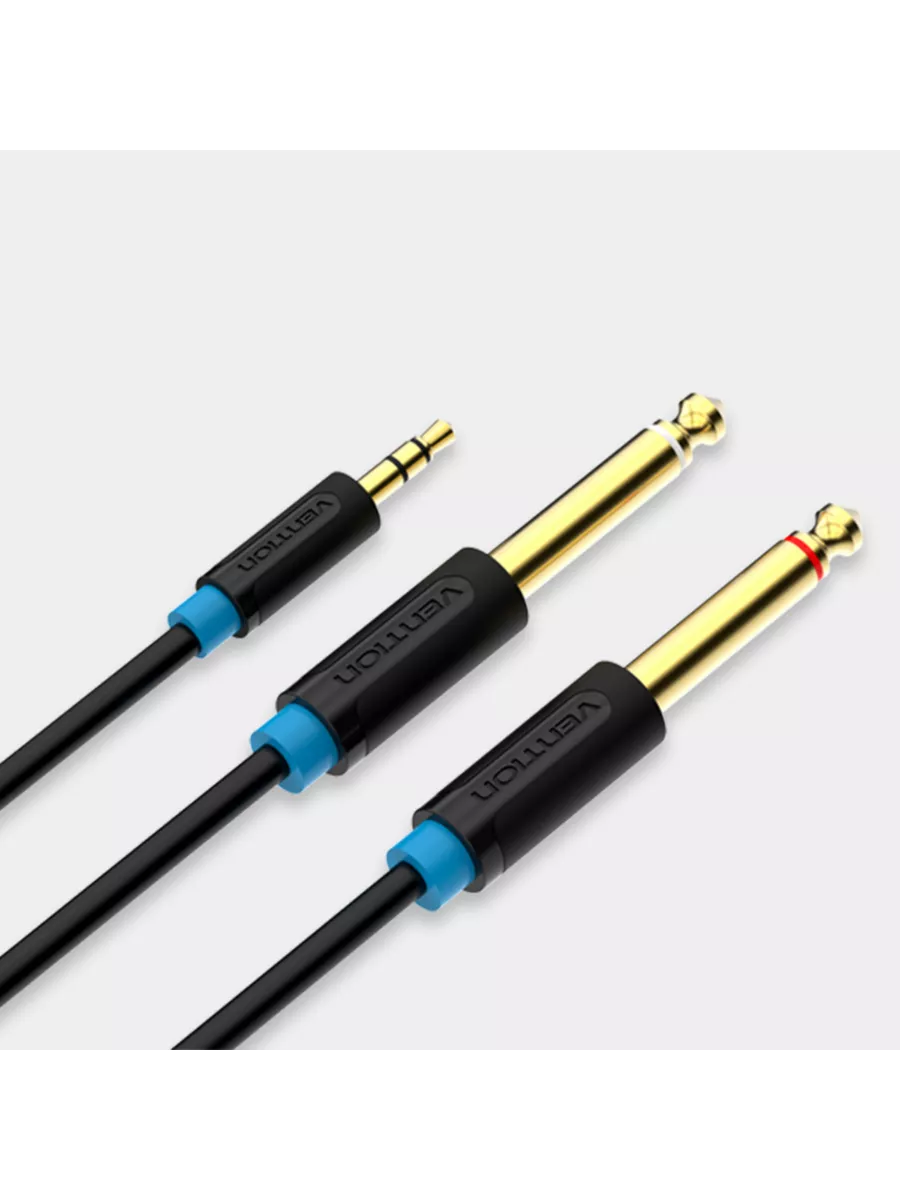 Кабель аудио Jack 3,5 mm M - 2*6,3 M - 1м BACBF