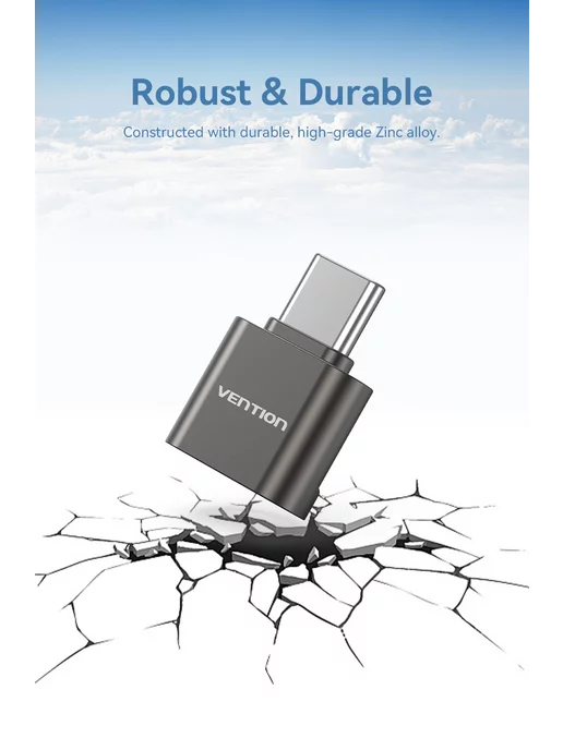 VENTION Картридер USB 2.0 Type C M - MicroSD - Серый CLMH0, серый, фото 7