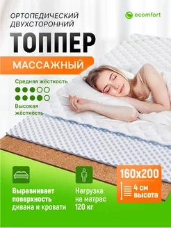 Матрас топпер Йога 160х200 на кровать жесткий беспружинный Ecomfort 238646188 купить за 5 609 ₽ в интернет-магазине Wildberries