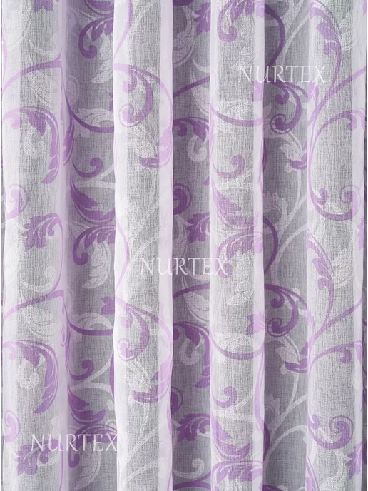 NurTEXTIL Тюль 200х250 в под лен готовый на ленте в спальню, 200x250, в упаковке 700 г, фото 2