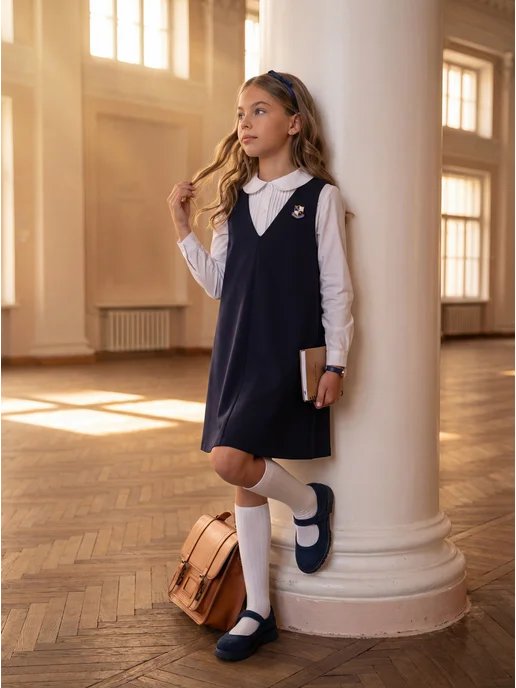 LELU KIDS Сарафан школьный для девочки, вариант, фото 2