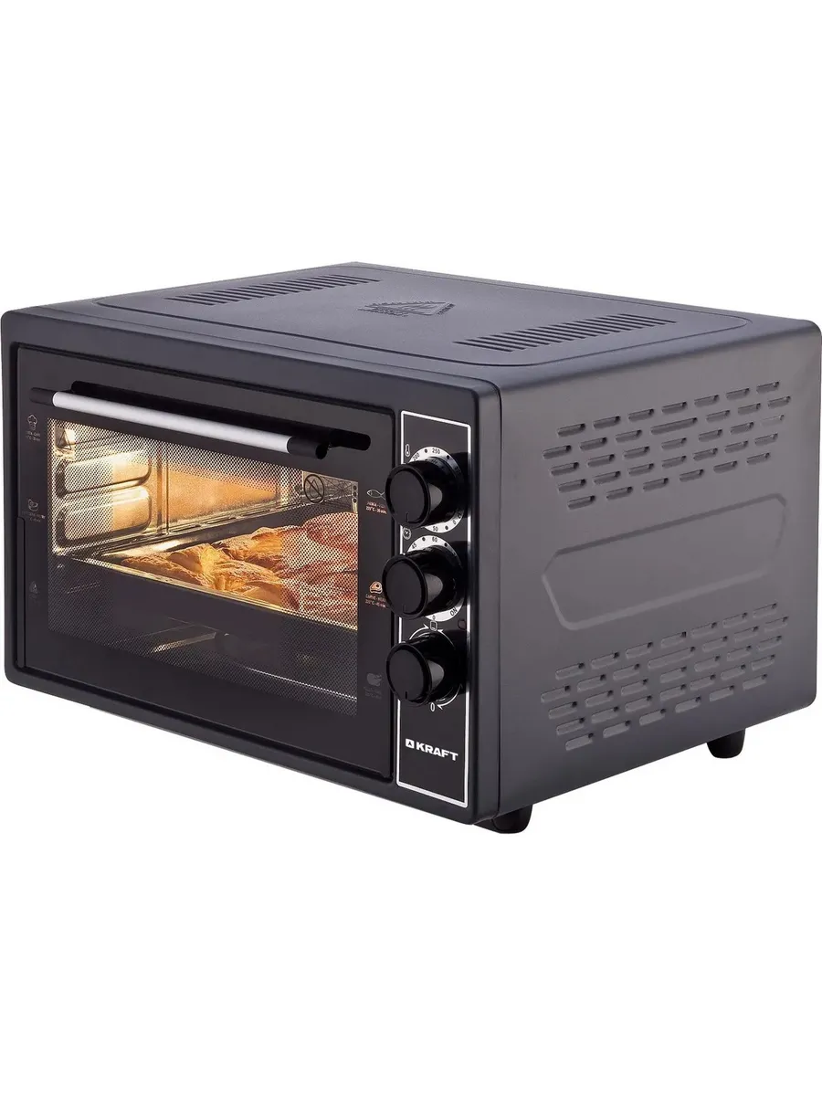 Мини печь электрическая духовка KF-MO 3801 BL, 38л