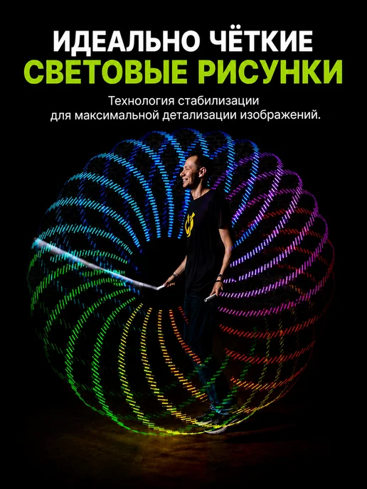 Ignis Pixel Светящаяся графическая скакалка взрослая, 80 px, синий, фото 3