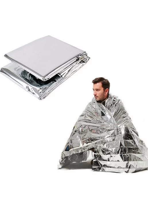 Manyproducts Походное туристическое термоодеяло, серый, фото 3