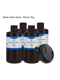 Фотополимер Water-Wash Resin+ Прозрачный Чёрный 4 л KINGROON 238777293 купить за 5 864 ₽ в интернет-магазине Wildberries