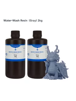 Фотополимер Water-Wash Resin+ Серый, 2 л KINGROON 238777295 купить за 3 149 ₽ в интернет-магазине Wildberries