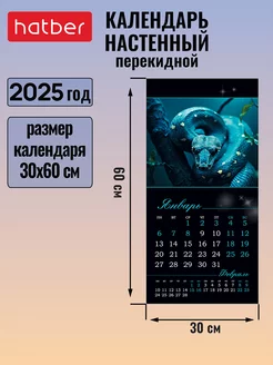 Календарь настенный перекидной 2025 год на скобе Hatber 238841516 купить за 225 ₽ в интернет-магазине Wildberries