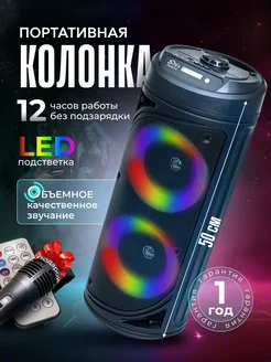 Колонка беспроводная портативная с караоке Bluetooth Electrotech 238887292 купить за 2 222 ₽ в интернет-магазине Wildberries