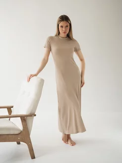 Платье майка лапша длинное с рукавом imami collection 238981786 купить за 1 732 ₽ в интернет-магазине Wildberries