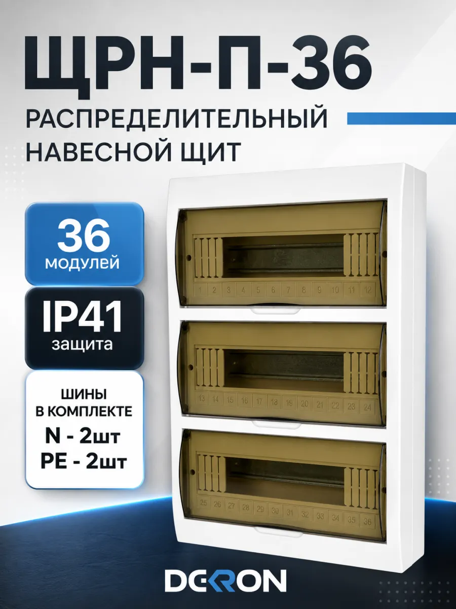 Щит распределительный навесной 36 модулей без шин