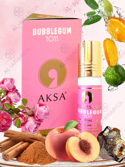 AKSA ESANS Духи масляные сладкие Bubble Gum Toys со шлейфом, 6 мл, фото 2