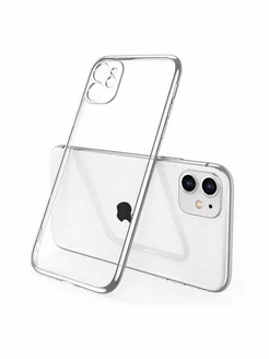 Чехол на iPhone 11 прозрачный с защитой камеры AmCase 239133402 купить за 135 ₽ в интернет-магазине Wildberries