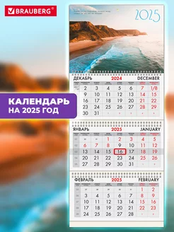 Календарь настенный квартальный отрывной 3 блока 2025 год BRAUBERG 239156724 купить за 217 ₽ в интернет-магазине Wildberries