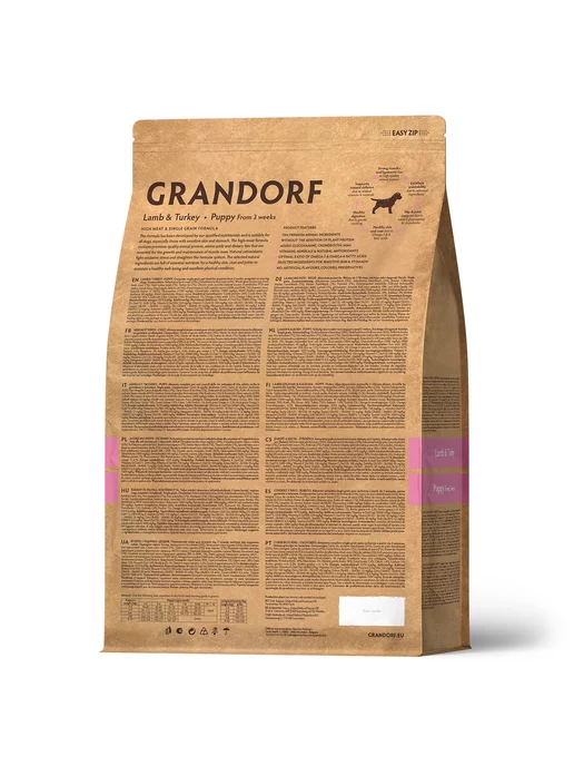 Сухой корм Grandorf' для собак, крупные, средние, щенки, индейка, ягненок, 10 кг, фото 3