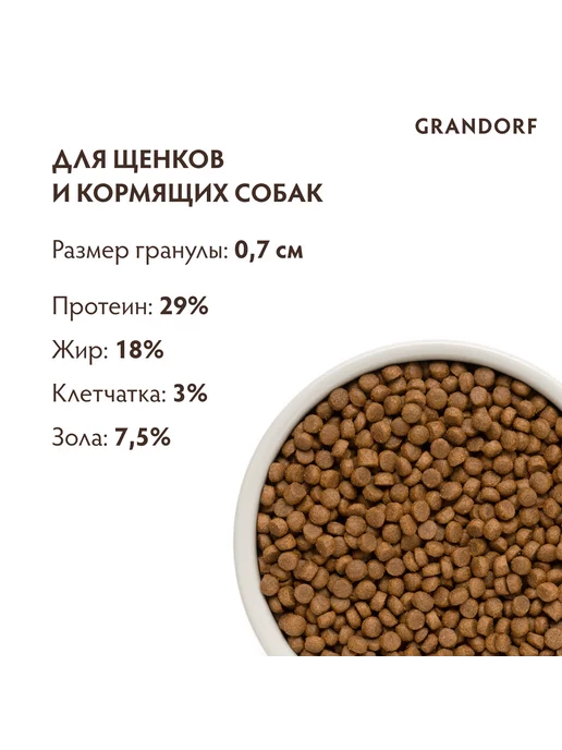 Сухой корм Grandorf' для собак, крупные, средние, щенки, индейка, ягненок, 10 кг, фото 4