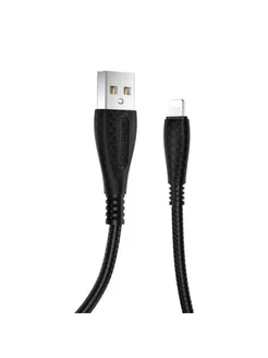 Кабель USB BOROFONE BX38 Cool, 2.4А, 1 м, черный