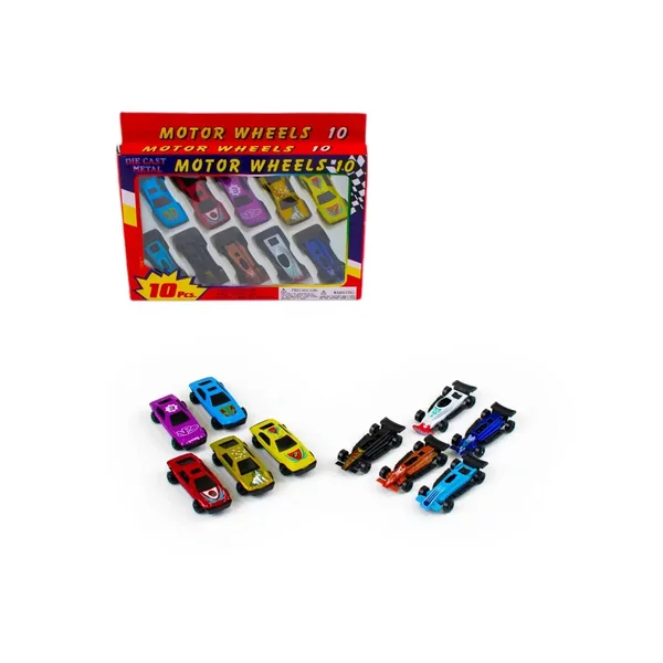 Машина металлическая Автомир набор 10 шт