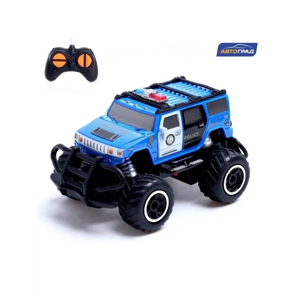 Джип радиоуправляемый "Полиция", работает от батареек