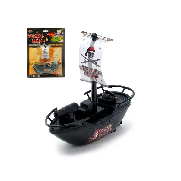 Катер Пиратская лодка, работает от батареек