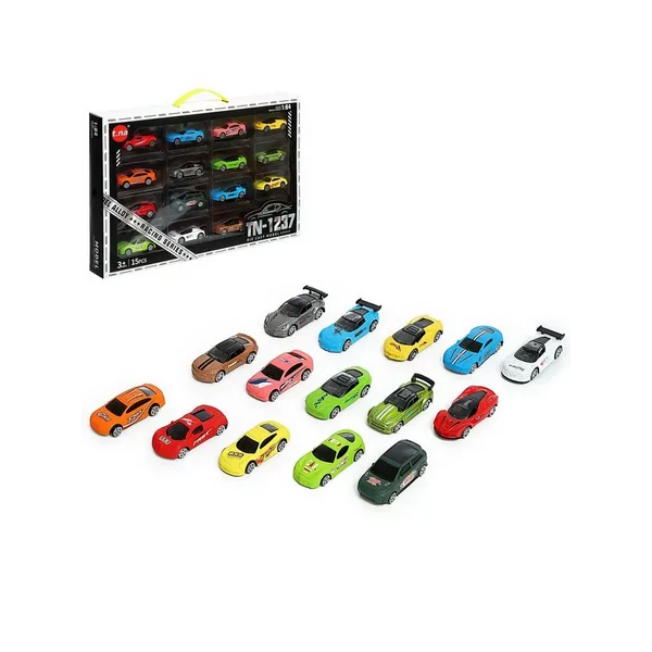 Машинки металлические, в наборе 15 шт