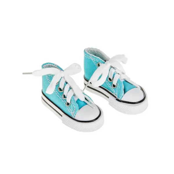 Обувь для кукол кеды длина подошвы 7,5 см, цвет голубой