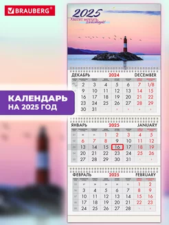 Календарь настенный квартальный отрывной 3 блока 2025 год BRAUBERG 239336884 купить за 205 ₽ в интернет-магазине Wildberries