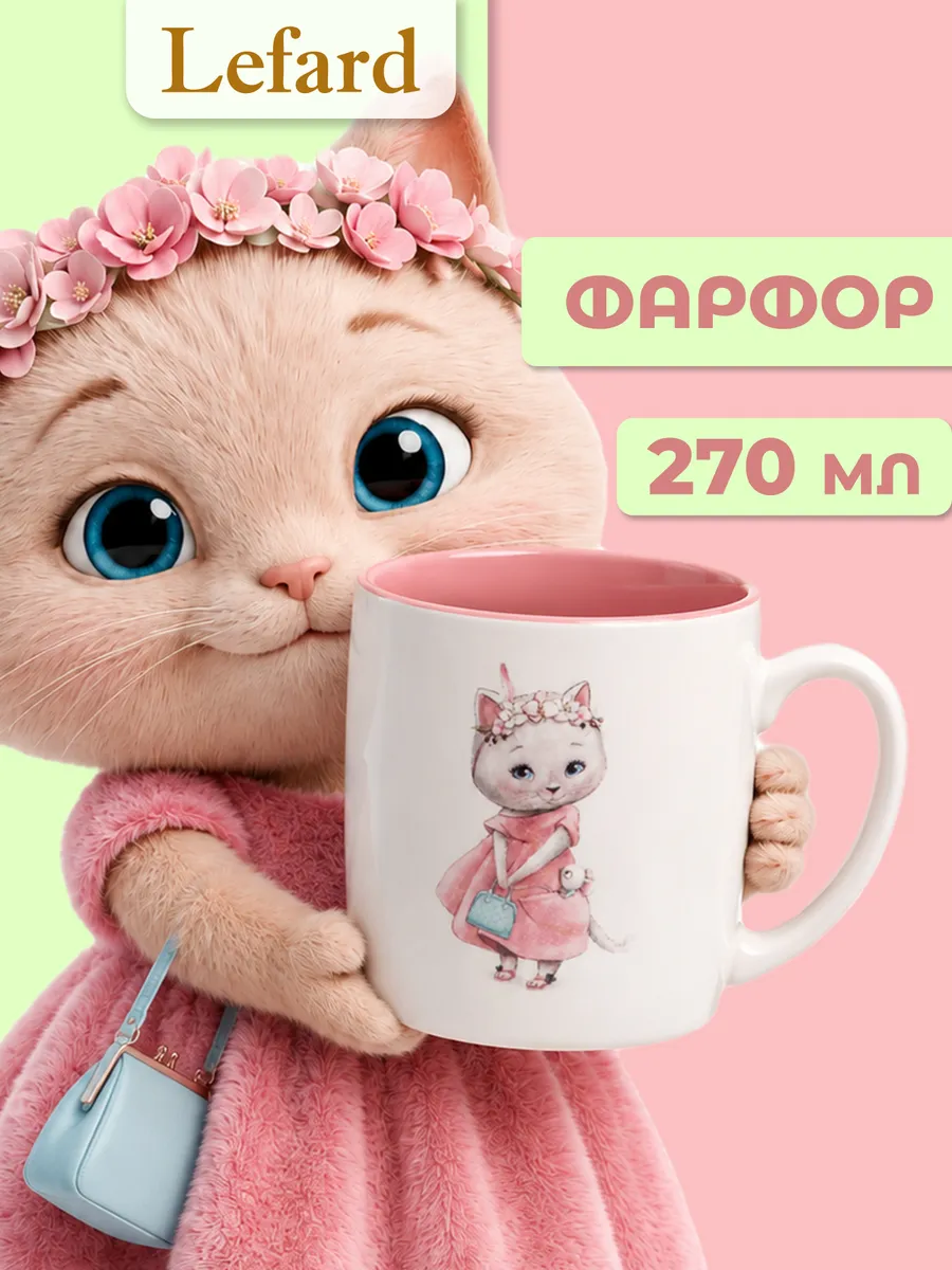 Кружка 270 мл для чая детская "Моя радость" фарфоровая