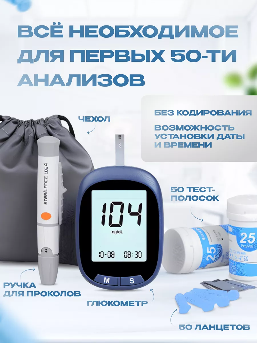 Глюкометр RAK668 медицинский...