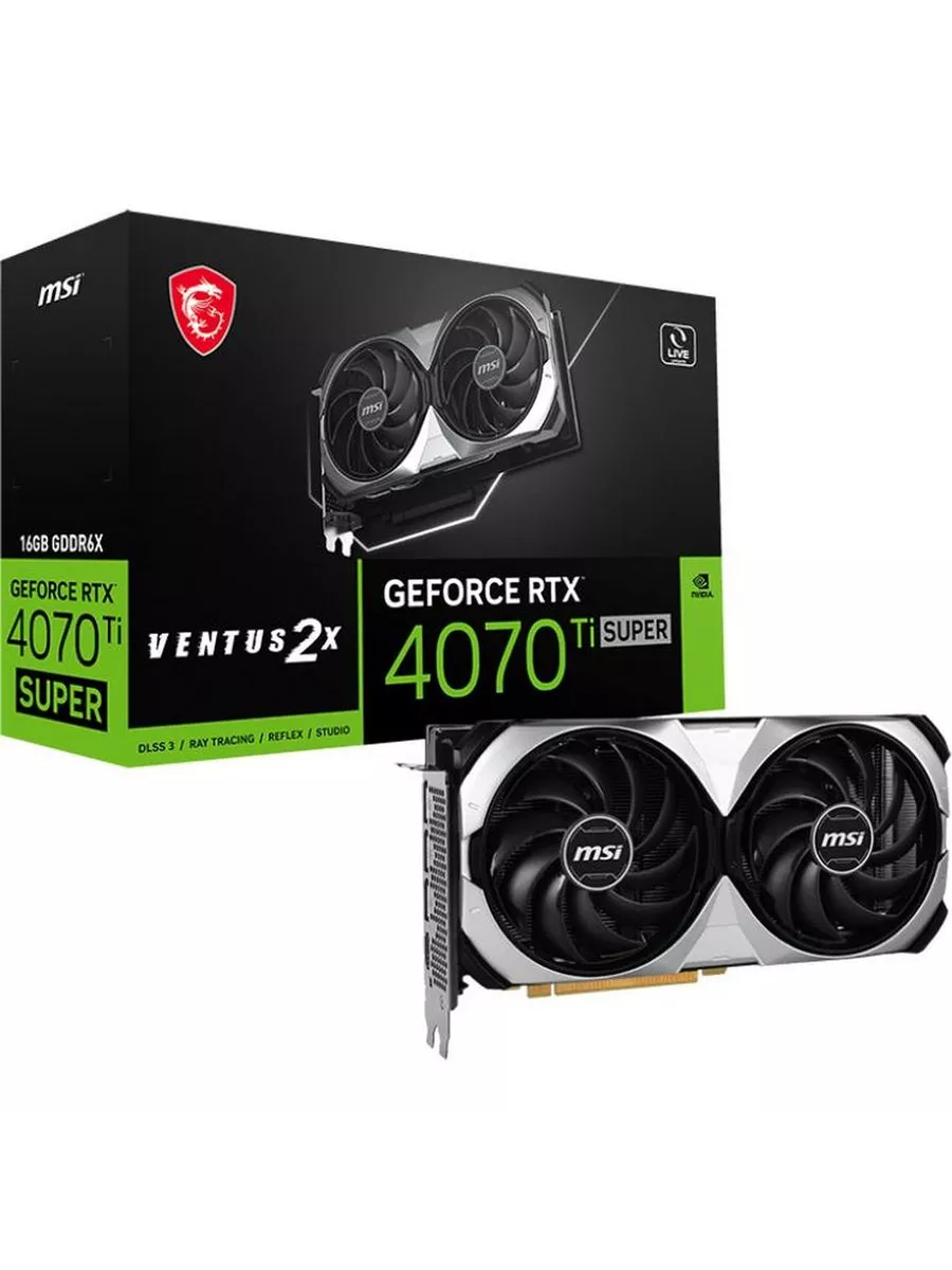 Видеокарта GeForce RTX 4070 Ti SUPER 16G VENTUS 2X MSI купить по цене 95 168 ₽ в интернет-магазине Wildberries | 239472122