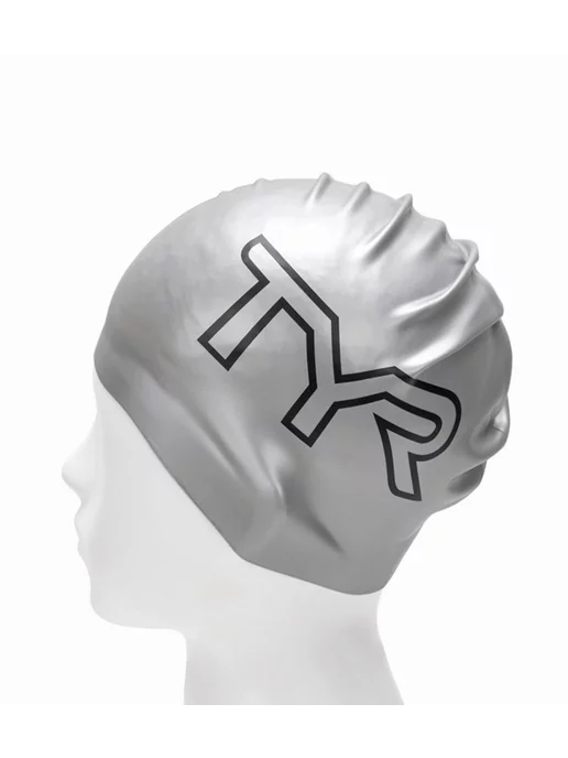 TYR Шапочка для плавания Adult Silicone Swim Cap - Large Logo