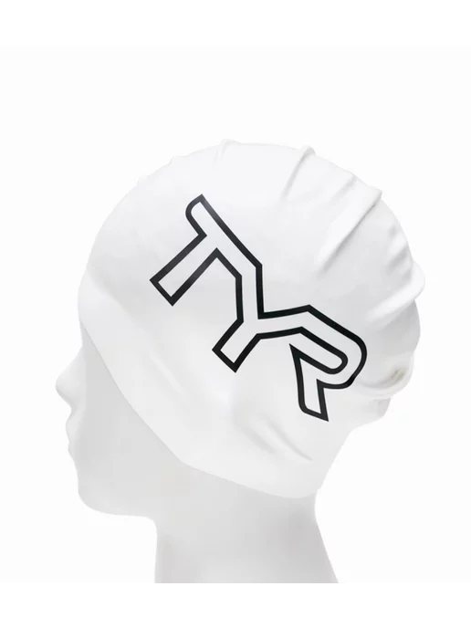 TYR Шапочка для плавания Adult Silicone Swim Cap - Large Logo